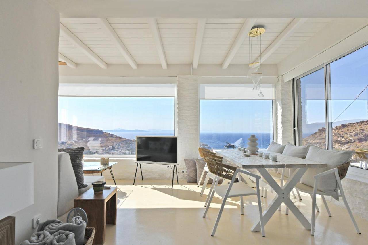 Luxurious Villa Lune With A Swimming Pool And A Fantastic Sea And Sunset View Ioulis Extérieur photo